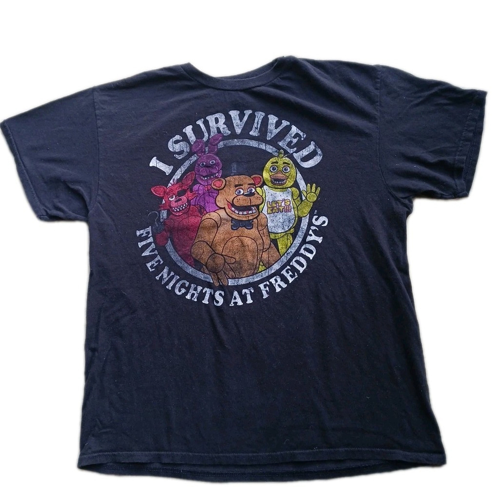Five Nights at Freddy's Black Graphic T Shirt Youth XL
